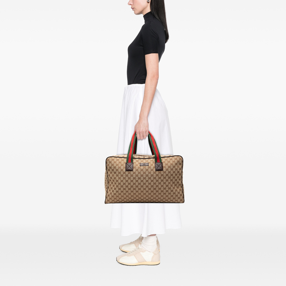 Pre-Loved Gucci GG Canvas Web Travel Bag - Picture 7 of 8